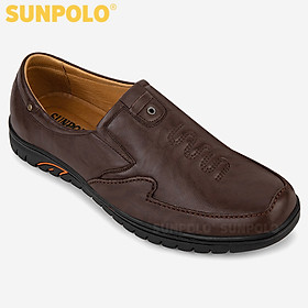 Giày Lười Nam Da Bò SUNPOLO SUS511 (Đen, Nâu)