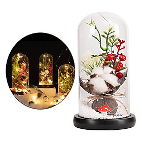 Artificial Christmas Ornament Glass Cover for Home Office