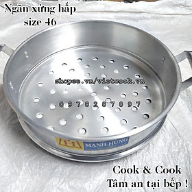 Mua Ngăn xửng hấp bánh bao size 46 cm nhôm/ Hấp hải sản/ Hấp rau củ quả