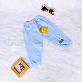 Bộ cotton màu dài cài nút vai BABIBOO - BBC33