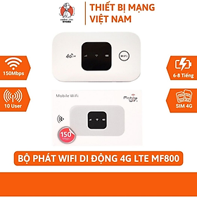 Bộ Phát WIFI Tốc Độ Cao Từ Sim 4G/5G/LTE ZTE MF800 - Pin 2100mAh - Bộ Phát WIFI Không Dây Kết Nối Tối Đa 10 Thiết Bị - Hàng Chính Hãng - MF800