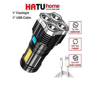 Mua Đèn Pin Cầm Tay 4 Bóng Siêu Sáng Siêu Chiếu Xa  Nhiều Chế Độ  Có Đèn Led Hông - CH23