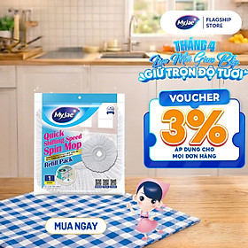 Bông Lau Thay Thế MyJae Dạng Tròn Dành Cho Cây Lau Nhà Xoay 360 Độ