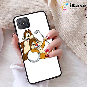 Ốp lưng iCase dành cho Oppo Reno 4Z 5G chất liệu viền dẻo lưng cứng nhám TPU có hai lỗ xỏ dây đeo in nổi 4D hình bộ sưu tập Mouse 04