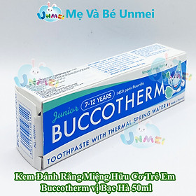 Kem đánh răng cho trẻ từ 7-12 tuổi vị bạc hà 50ml (Buccotherm)