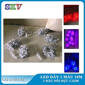 DÂY ĐÈN LED KHÔNG CHỚP 2 ĐẦU NỐI ĐỰC CÁI CHỐNG NƯỚC, DÂY DÀI 10M