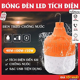 Bóng Đèn Tích Điện 40W 100W 150W Siêu Sáng Tiện Lợi Gọn Nhẹ Hàng Cao Cấp - Bóng Đèn Led Tích Điện 6-8h - 150W