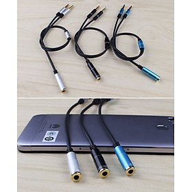 Mua Cáp Gộp Audio 1 Ra 2 (Tai Nghe Và Mic) Chuẩn 3.5mm Dây Dài 38cm