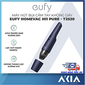 Mua Máy hút bụi mini cầm tay Eufy HomeVac H11 Pure T2520 - Trọng lượng siêu nhẹ  Lực hút 5500Pa  Pin sạc tích điện - Hàng chính hãng
