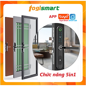 Mua Khóa cửa vân tay Nhôm Kính  chức năng 5in1: App  vân tay  thẻ từ  mật khẩu  chìa cơ Togismart N01 - HÀNG CHÍNH HÃNG