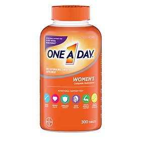Viên uống Vitamin tổng hợp cho Nữ - One A Day women Multivitamin 300 viên của Mỹ - mẫu mới