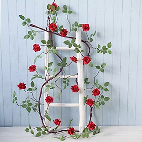 Mua Hoa lụa cao cấp  dây hoa hồng leo loại 2m gốc cây cổ trang trí nhà cửa  decor nhà hàng  quán cà phê sang trọng HL-03
