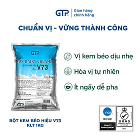 Bột kem béo pha trà sữa V73 (1KG) - Độ béo vừa phải, thích hợp nhiều gu thưởng thức trà sữa - SP Chính Hãng (Bột kem béo hiệu V73 (1kg/bao))