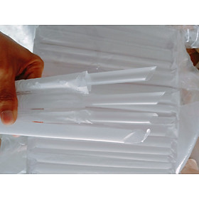 Bịch 500g Ống Hút Nhựa Bao Giấy Cao Cấp Phi 6, Phi 8, Phi 12 Đầu Nhọn