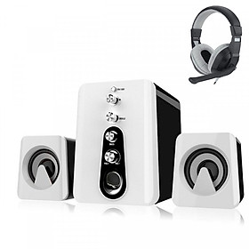 Mua Combo Bộ 3 Loa Máy Tính 2.1 Âm Thanh 3D HC-807 + Tai nghe chụp tai kèm mic đàm thoại CT-770 (Màu Ngẫu Nhiên)