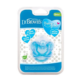 [ PS11008 ] Ty ngậm Dr.Brown's siêu mềm đầu tròn Happy Paci, 100% silicone ( 0m+)