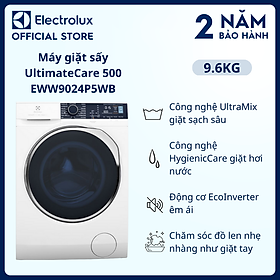 Free Giao lắp Máy giặt sấy Electrolux 96kg EWW9024P5WB - Diệt khuẩn tối ưu bằng hơi nước, không cặn giặt tẩy, tiết kiệm điện, êm dịu như giặt tay Hàng