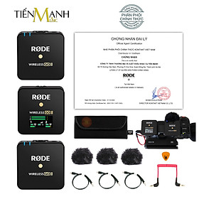 Mua Micro Rode Wireless Go 2 - Bộ 2 Phát 1 Thu  Mic Thu Âm Livestream  Phỏng vấn ngoài trời Microphone Go2 Không dây Go II Hàng Chính Hãng - Kèm Móng Gẩy DreamMaker