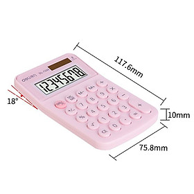 Máy tính để bàn Deli - Màn hình 8 số - Màu Xanh/Hồng - 1209A