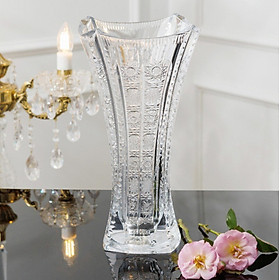 Mua Bình hoa pha lê Tiệp BOHEMIA cao 35.5 cm  hoa văn mài bông tuyết  kiểu dáng sang trọng  hiện đại - Hàng chính hãng