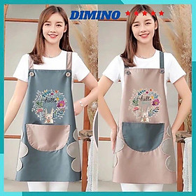 Mua Tạp Dề Hoa Cúc Nấu Ăn Đa Năng Kèm Lau Tay  Chống Thấm - Tạp Dề Chống Thấm Nước (47x 70x 72 cm) Chống Nước Đồng
