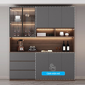 Mua Tủ Gỗ Đa Năng Phối Cửa Cánh Kính Đèn LED Thương Hiệu SIB Decor TCK20