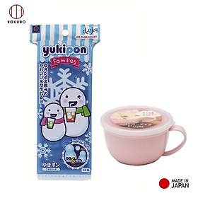 Mua Combo 01 Khay nhựa làm đá hình người tuyết Kokubo DeLijoy + 01 Cốc nhựa uống nước nắp mềm Yamada G&B có chỗ cắm ống hút tiện lợi- Made in Japan