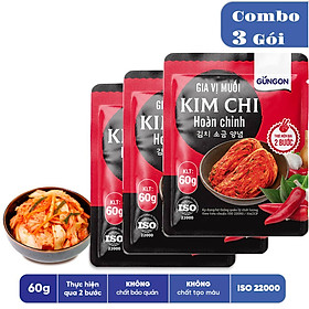 Combo 3 Gói Gia Vị Muối Kim Chi Hoàn Chỉnh Gungon Chuẩn Vị Hàn Quốc Làm