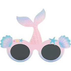Sparkling Bling Mermaid Shape Sunglasses Novelty Party Outfit Eyewear for Girls