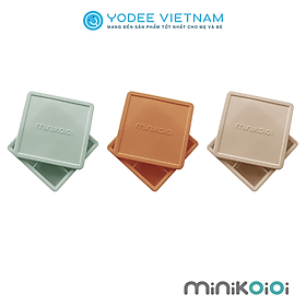 MinikOiOi Khay trữ thức ăn bằng silicone cao cấp cho bé, có nắp đậy tiện lợi và dễ vệ sinh