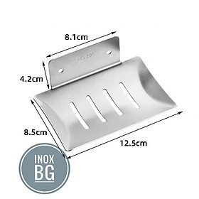 Khay đựng xà phòng tắm inox 304 mờ dán tường hoặc khoan tường (có kèm keo dán và vít bắt tường)