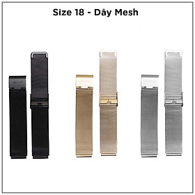 Dây da đồng hồ size 18