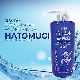 KUMANO SỮA TẮM REIHAKU HATOMUGI HIGH MOISTURIZING BODY SOAP 600ML