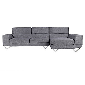 Sofa Vải Chữ L Góc Trái Juno Arony 279 x 160 x 86 cm (Xám đậm) 