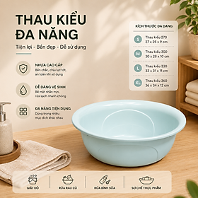 Thau kiểu nhựa đa năng Chấn Thuận Thành - Dương nhạt - 33cm