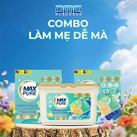 Combo Hộp + 2 Túi Viên Giặt Maxpure Hương Huyền Thoại