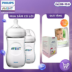 Bộ 2 Bình sữa tế bào phỏng đương nhiên hiệu Philips Avent (260ml) cho tới trẻ con từ là 1 mon tuổi hạc 693.23