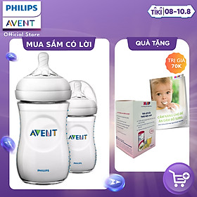 Bộ 2 Bình sữa tế bào phỏng ngẫu nhiên hiệu Philips Avent (260ml) cho tới trẻ con từ là một mon tuổi hạc 693.23