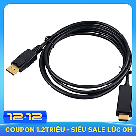Cáp chuyển Displayport sang HDMI, DP ra HDMI dài 1m8 - Hàng Nhập Khẩu