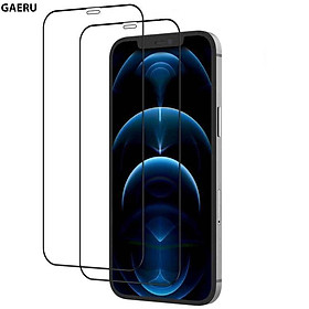 Kính cường lực GAERU full viền (1 miếng phủ nano) cho iphone XS 11 12 13 PRO PRO MAX chống xước chống bám vân tay (Hàng chính hãng)