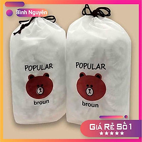Mua Màng Bọc Thực Phẩm Nilon - SET 100 Túi Gấu Bảo Quản Thực Phẩm Có Chun Co Giãn Tái Sử Dụng Bọc Thức Ăn Tiện Lợi
