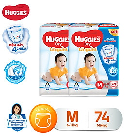 Combo 2 tã quần Huggies Pants Super Jumbo M74