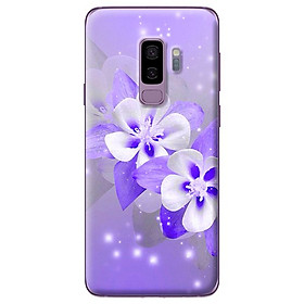 Ốp lưng cho Samsung Galaxy S9 Plus nền hoa tím 1 - Hàng chính hãng