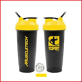 Bình lắc PHA SỮA TẬP GYM - HÀNG CAO CẤP - LOGO MUSCLETECH & TC Sport Food - Có kèm lò xo - MÀU SẮC NGẪU NHIÊN