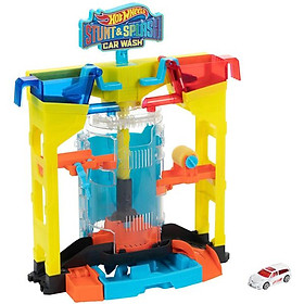 Đồ Chơi Mô Hinh Trạm Rửa Xe Trên Không Stunt & Splash Car Wash - Hot Wheels GRW37