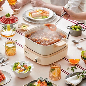 Mua Nồi lẩu nướng điện đơn tháo rời BEAR DHG-C40M1 - 1500W nhanh sôi - dung tích 4L-trắng kem