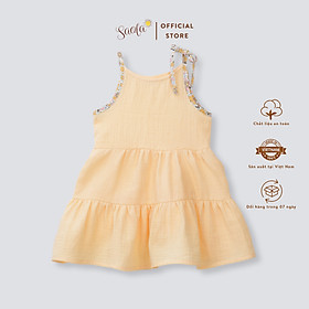 Đầm Muslin Hai Tầng Cột Dây Bên Vai Cho Bé Gái - NELI DRESS - DRM034 - SAOLA KIDS CLOTHING