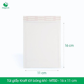 MTS0 - 16x11 cm - 25 Túi giấy Kraft bọc xốp hơi thay hộp carton