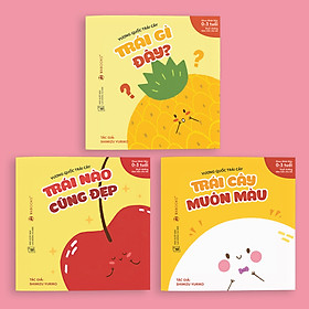 Download sách Combo 3 cuốn truyện tranh Ehon Nhật Bản - Vương quốc trái cây (Trái nào cũng đẹp, Trái gì đây, Trái cây muôn màu) - Dành cho trẻ 0-3 tuổi