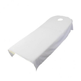 5X Bed Table Cover Soft Salon Facial Sheet Face Breath Hole Bedding White